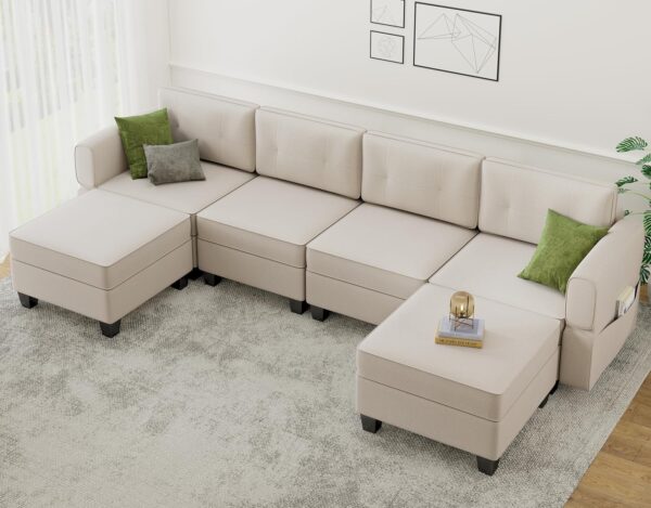 Modular Sectional Sofa, Convertible U Shaped Sofa Couch with Storage