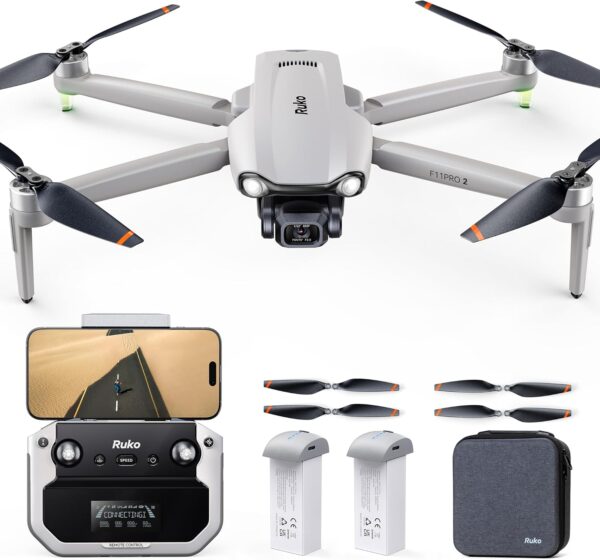 Ruko F11PRO 2 Drone with 6K Camera for Adults, 4K/30fps Video, 3-Axis Gimbal Stabilization