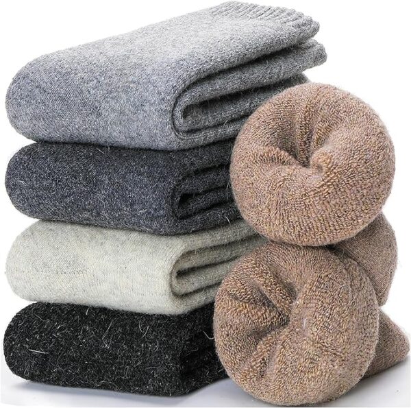 EBMORE 5 Pairs Womens Merino Wool Thermal Socks
