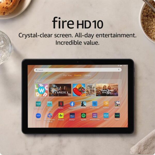 Amazon Fire HD 10 tablet (newest model) built for relaxation, 10.1" vibrant Full HD screen