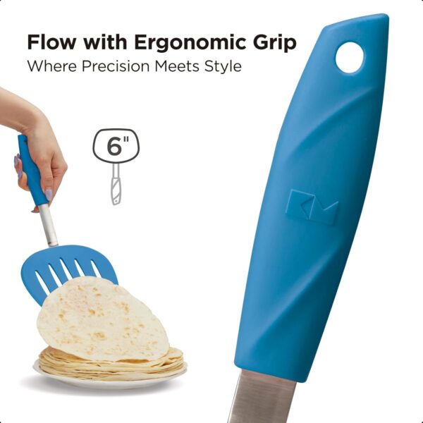 Kitchen Mama WaltzGrip Platinum Silicone Pancake Spatula Turner - Image 2