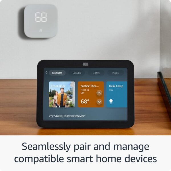 Echo Show 8 (newest model), With Spatial Audio, Smart Home Hub, and Alexa, Glacier White - Image 4