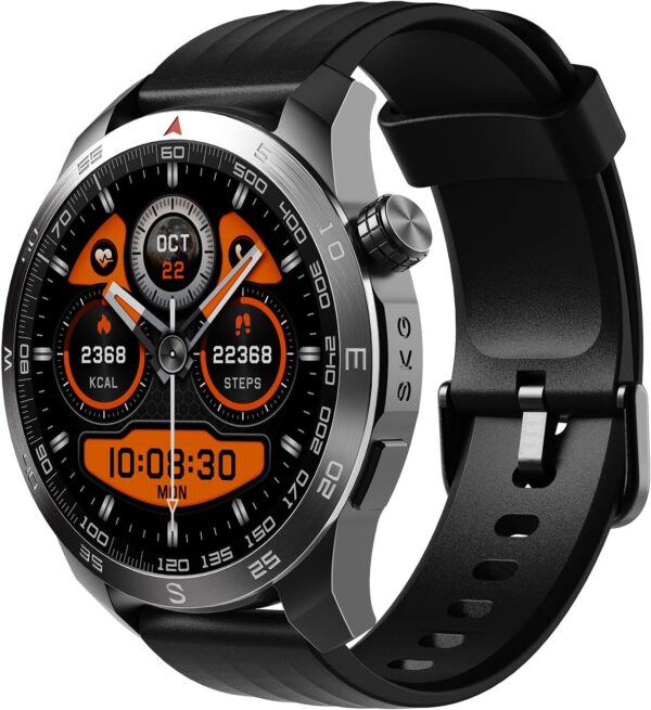 SKG Smart Watch for Men Women, 1.43" GPS Built-in Smartwatch