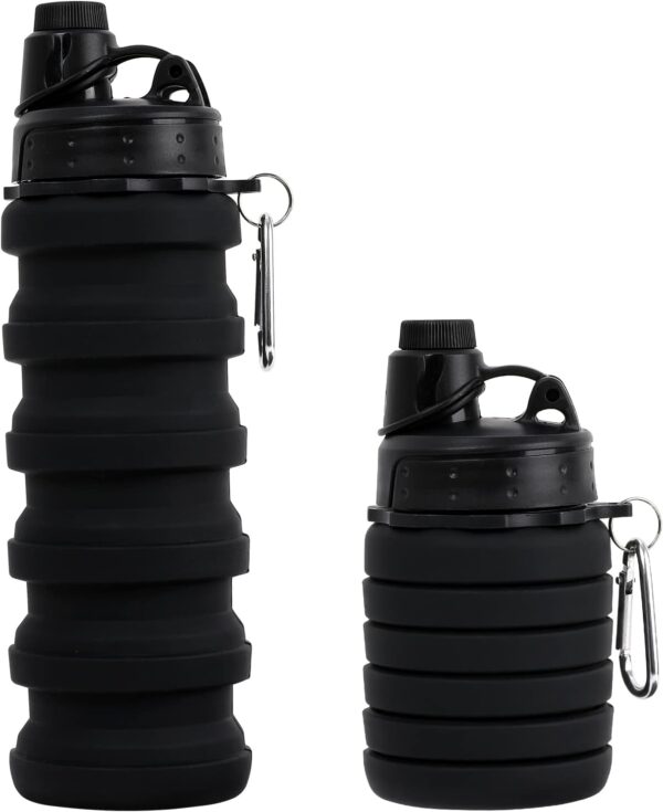 Reusable BPA Free Foldable Silicone Water Bottles for Kids