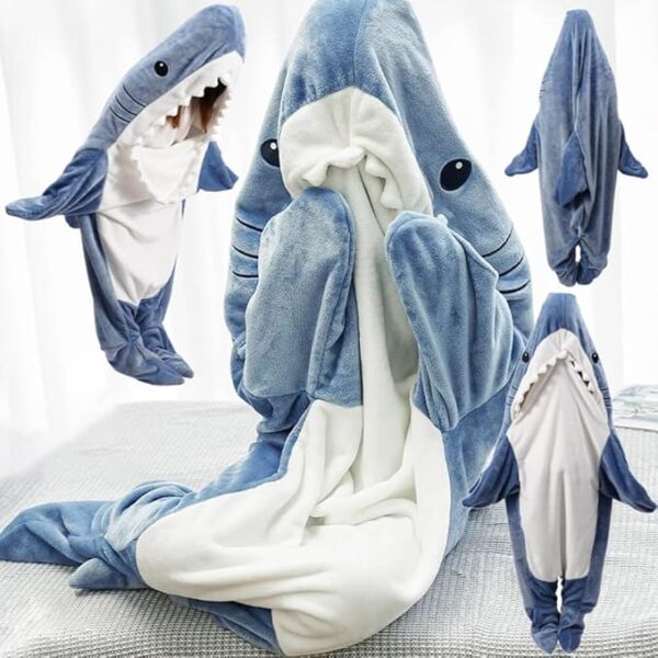 Shark Blanket Hoodie Onesie Adult & Kid, Wearable Shark Blanket - Image 5