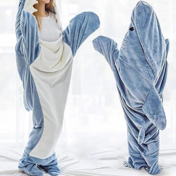 Shark Blanket Hoodie Onesie Adult & Kid, Wearable Shark Blanket - Image 4