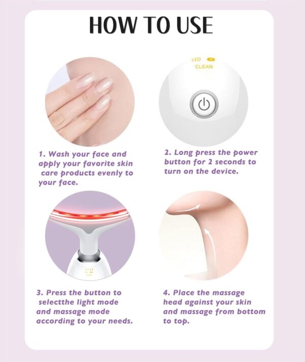 Red-Light-Therapy-for-Face and Neck, Red Light Therapy Wand - Image 3