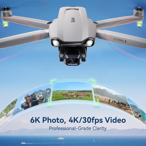 Ruko F11PRO 2 Drone with 6K Camera for Adults, 4K/30fps Video, 3-Axis Gimbal Stabilization - Image 2