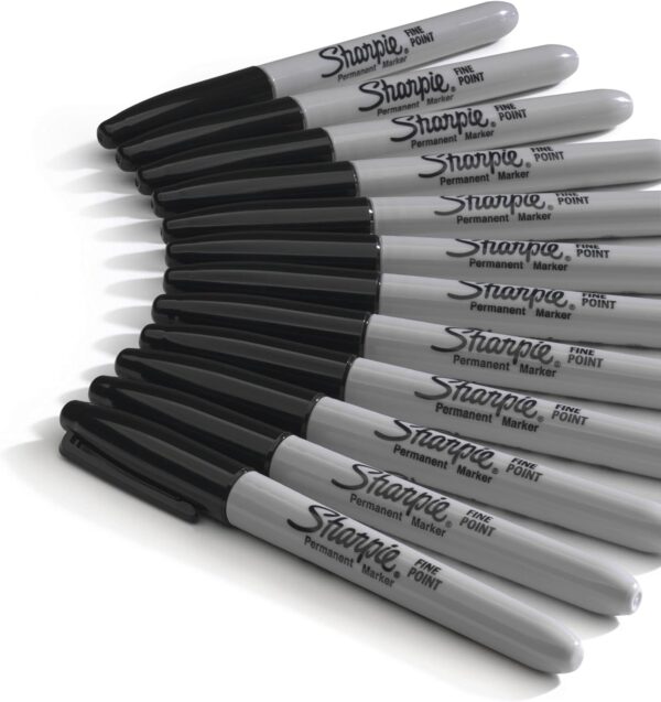 Sharpie Permanent Markers Bulk Set, Fine Tip Markers Set, Markers For Plastic, Metal, Wood - Image 3