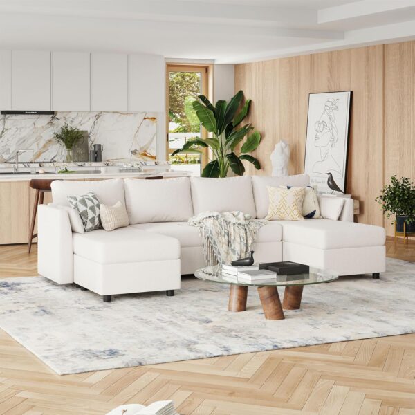 Modular Sectional Sofa with Storage, Convertible 6 Seat Sectional Couches for Living Room - Image 3