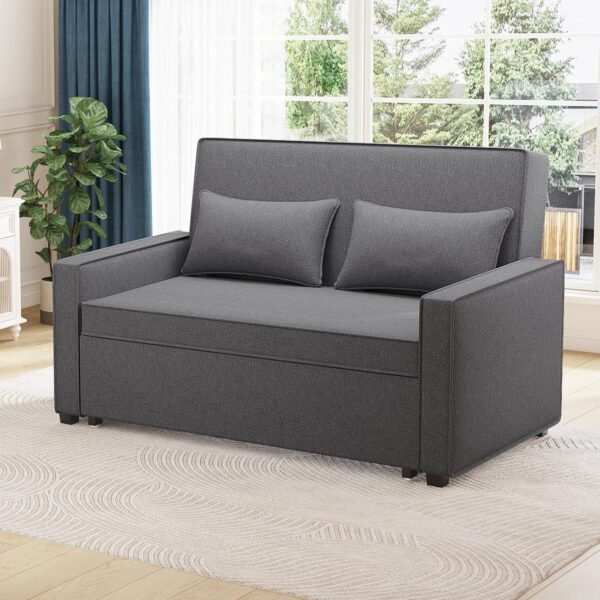 Furnimart Convertible Sleeper Sofa Bed, 53 Inches 3-in-1 Futon Sofa Bed - Image 2