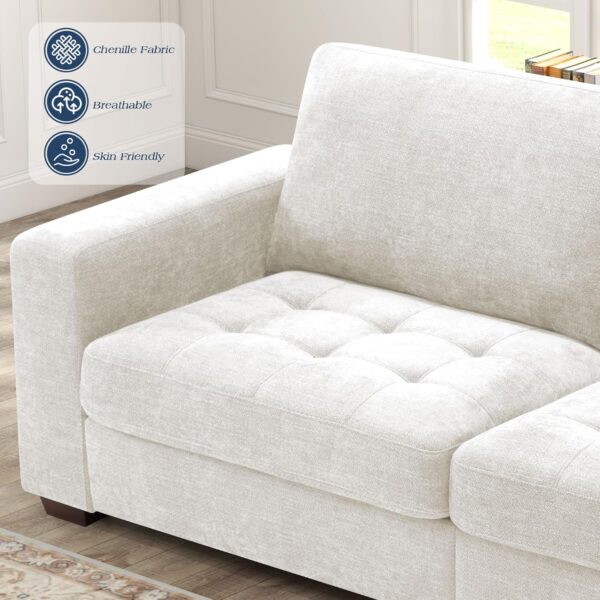 89 Inch Sofa Couch, Modern 3 Seater Couch with Removable Covers - Image 3