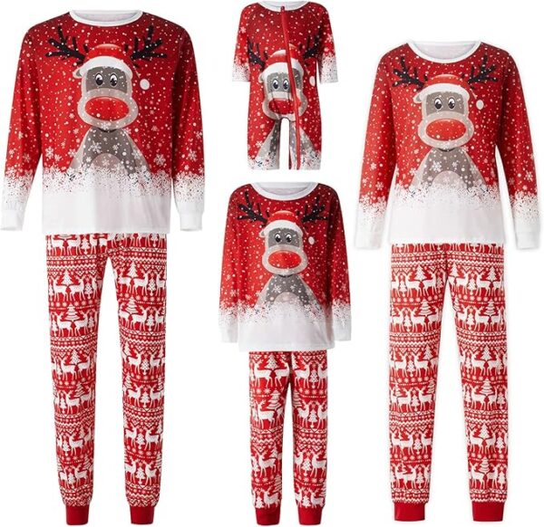 OAKFashion Christmas Family Pajamas Holiday Christma Pajama Family - Image 4