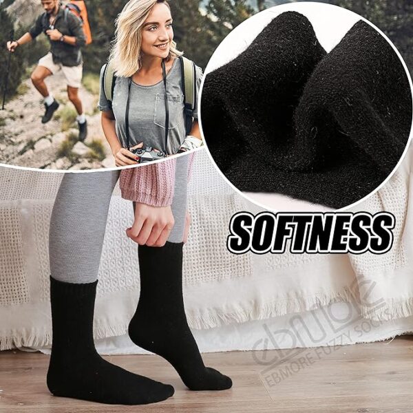 EBMORE 5 Pairs Womens Merino Wool Thermal Socks - Image 2