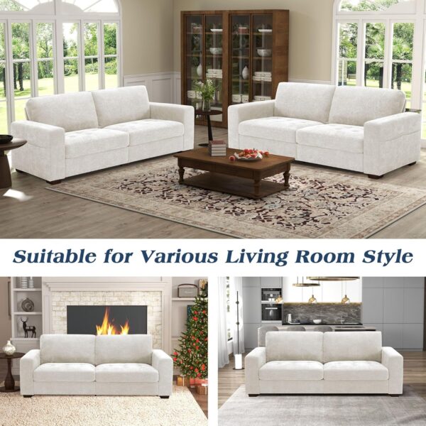 89 Inch Sofa Couch, Modern 3 Seater Couch with Removable Covers - Image 4
