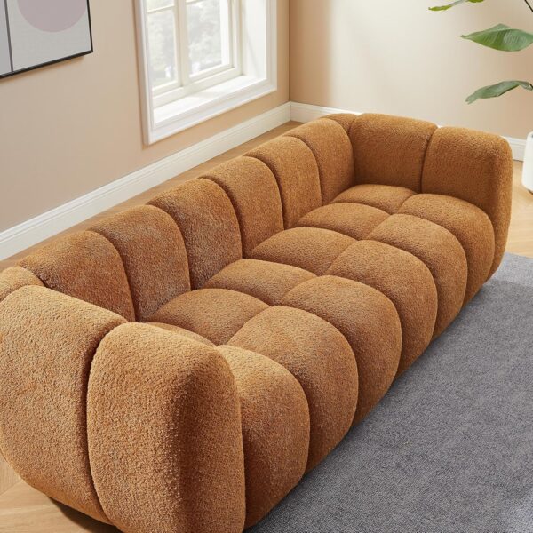 89" Oversized Boucle Sofa Couch, Modern Upholstered Tufted Cloud Couch - Image 3