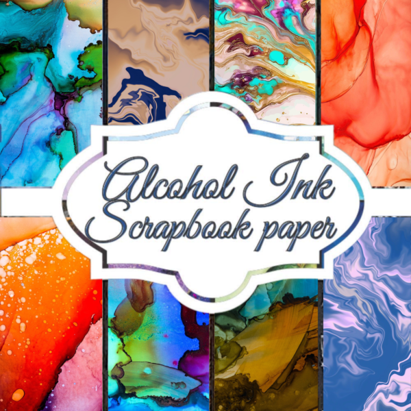 Alcohol Ink Scrapbook Paper