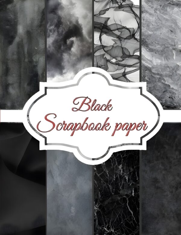 Black Elegant Scrapbook Paper