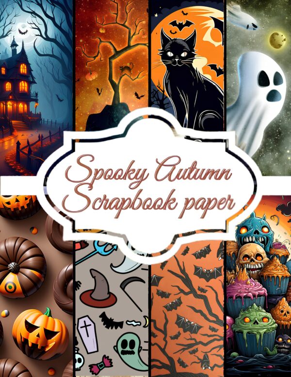 Spooky Autumn Scrapbook Paper