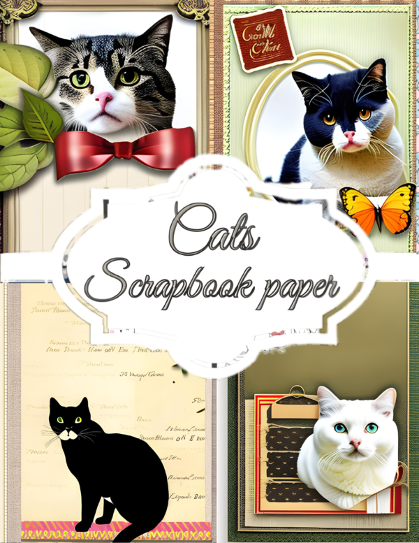 Cat Scrapbook Paper