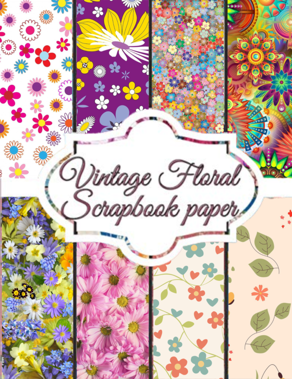 Vintage Floral Scrapbook Paper