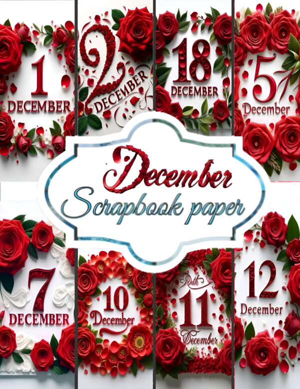 December Scrapbook Paper