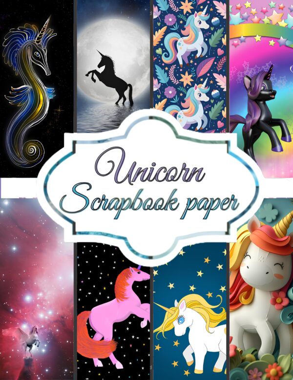 Unicorn Scrapbook Paper