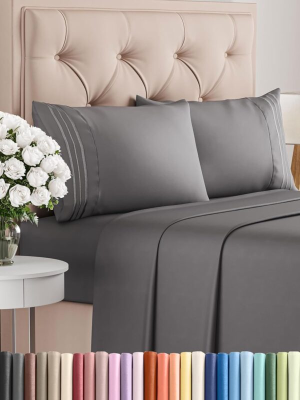 Queen Size 4 Piece Sheet Set - Comfy Breathable & Cooling Sheets - Hotel Luxury Bed Sheets for Women and Men