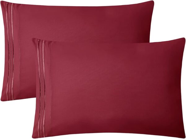 Clara Clark Bed Sheets, Premier 1800 Series 4 Piece Bed Sheet Set, Deep Pocket, Wrinkle, Fade, Stain Resistant - Image 2