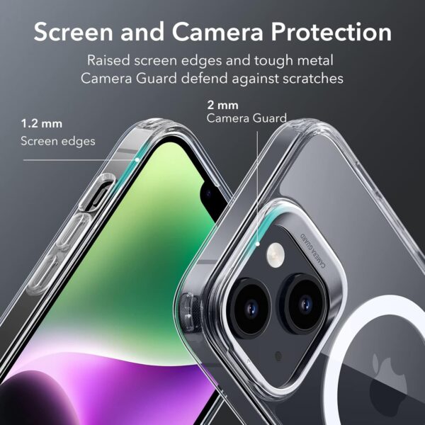 ESR for iPhone 13 Case/iPhone 14 Case, Compatible with MagSafe, Built-in Camera Ring Stand, Military-Grade Protection - Image 4