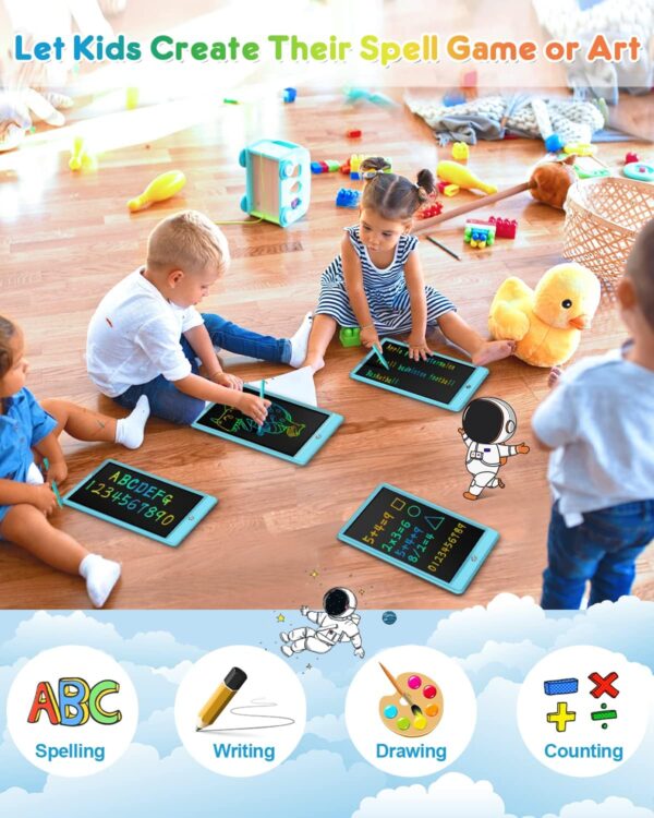 FLUESTON LCD Writing Tablet, Doodle Board Toys Gifts for 3-8 Year Old Girls Boys - Image 4