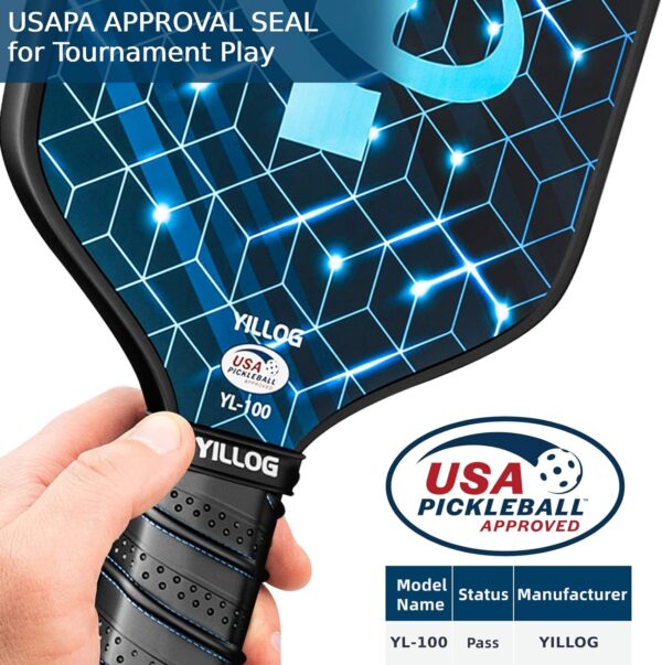 Pickleball Paddles, USAPA Approved Pickleball Paddle Set of 4, Fiberglass Surface Pickleball Set - Image 2
