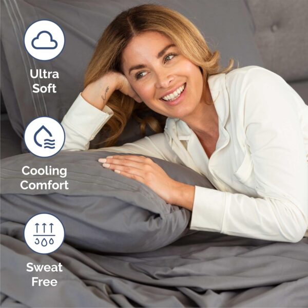 Queen Size 4 Piece Sheet Set - Comfy Breathable & Cooling Sheets - Hotel Luxury Bed Sheets for Women and Men - Image 4
