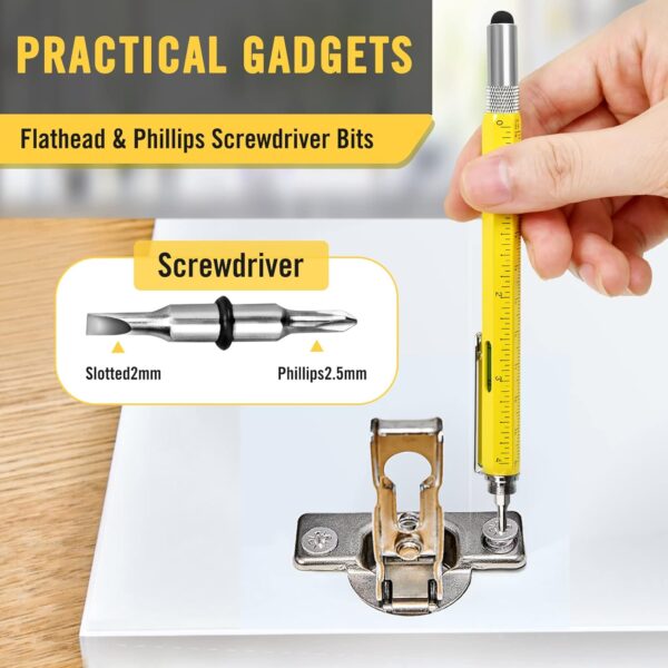 Stocking Stuffers for Men Multitool Pen: Mens Gifts for Christmas Unique White Elephant Gifts for Adults Useful, - Image 3
