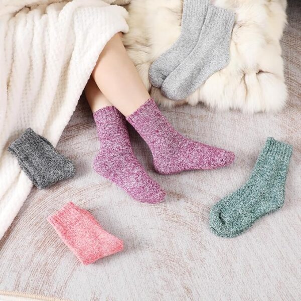 Womens Wool Socks Winter Socks for men Warm Thick Knit Wool - Image 4