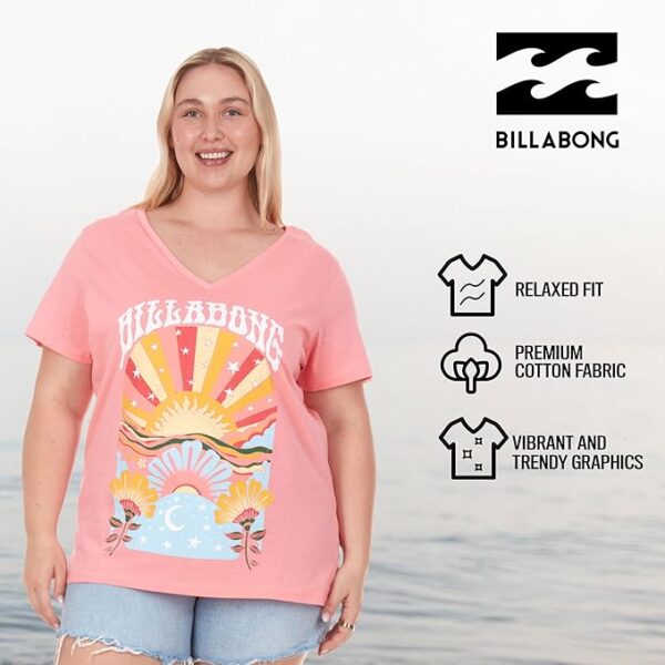 Billabong Plus Size T Shirts for Women - V Neck Oversized Womens Graphic Tees (XL-4X) - Image 4