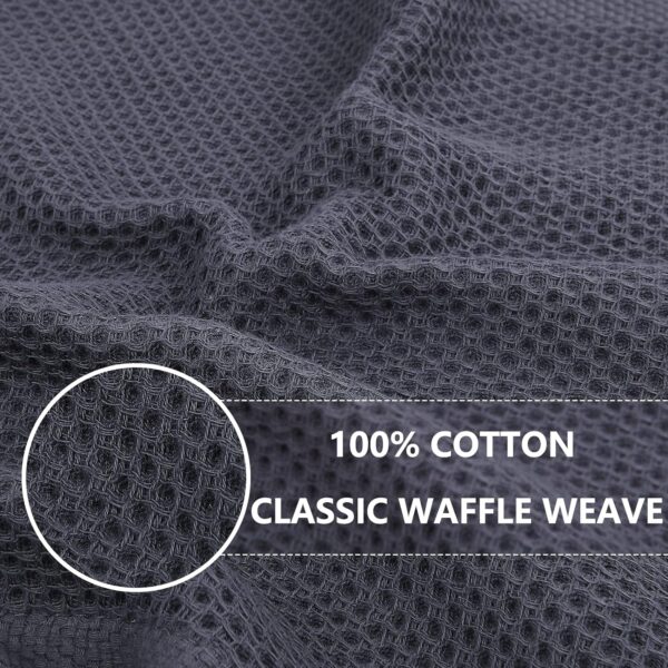 Homaxy 100% Cotton Kitchen Towels and Dishcloths Set, 12 x 12 Inches and 13 x 28 Inches, Set of 8 Bulk Kitchen Towels Set - Image 3