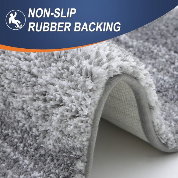OLANLY Bathroom Rugs Mat 30x20, Extra Soft and Absorbent Microfiber Bath Rugs, Non-Slip Plush Shaggy Bath Carpet - Image 3