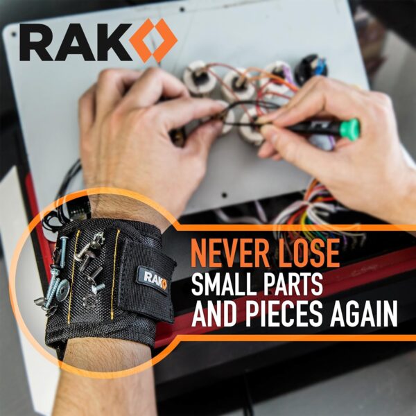 RAK Magnetic Wristband for Holding Screws, Nails and Drill Bits for Men - Image 3
