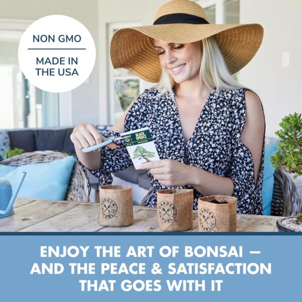Bonsai Tree Kit - Grow 3 Mini Bonsai Trees, Indoor Plant Growing Kit - Bonsai Starter Kit with Bonsai Seeds, Soil, Planters & Shears - Image 5