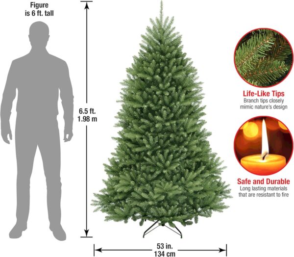 National Tree Company Artificial Full Christmas Tree, Green, Dunhill Fir, Includes Stand, 6.5 Feet - Image 5