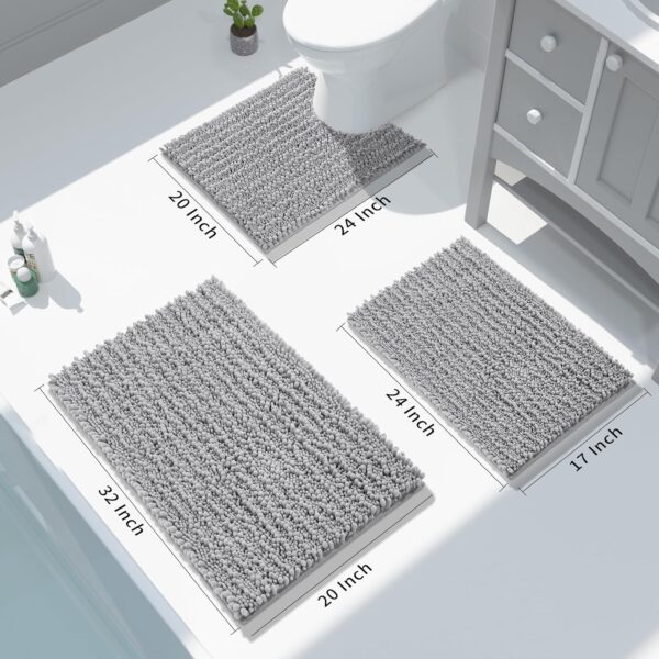 Yimobra Bathroom Rug Mat 24 x 17, Extra Soft Non Slip Absorbent Water Bath Rug - Image 4