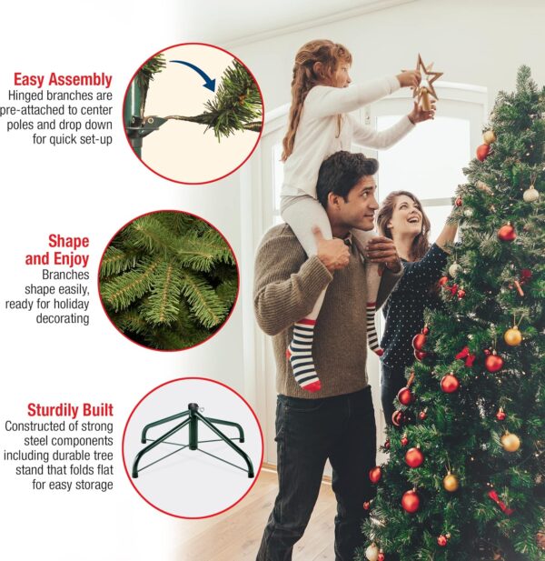 National Tree Company Artificial Full Christmas Tree, Green, Dunhill Fir, Includes Stand, 6.5 Feet - Image 2