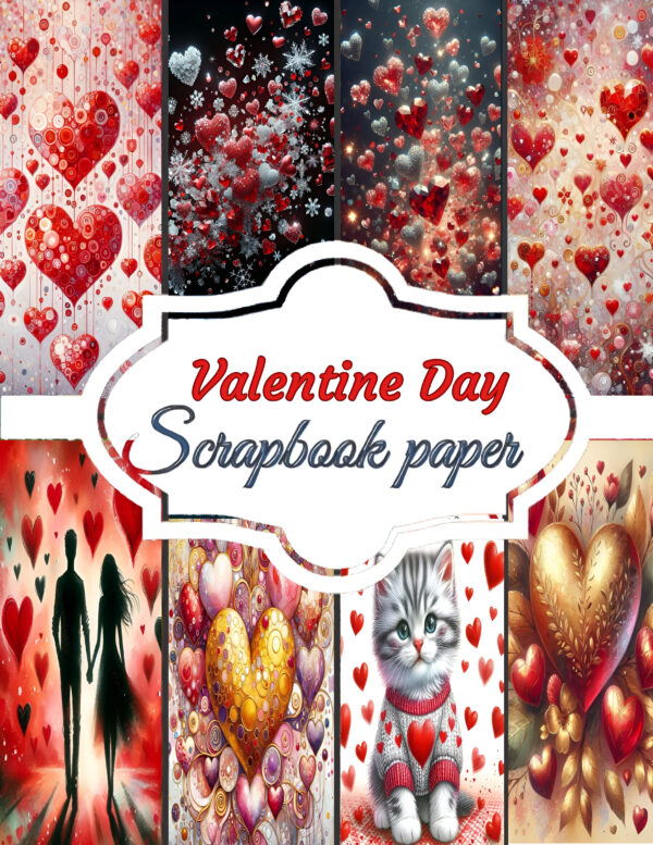Valentine Day Scrapbook Paper